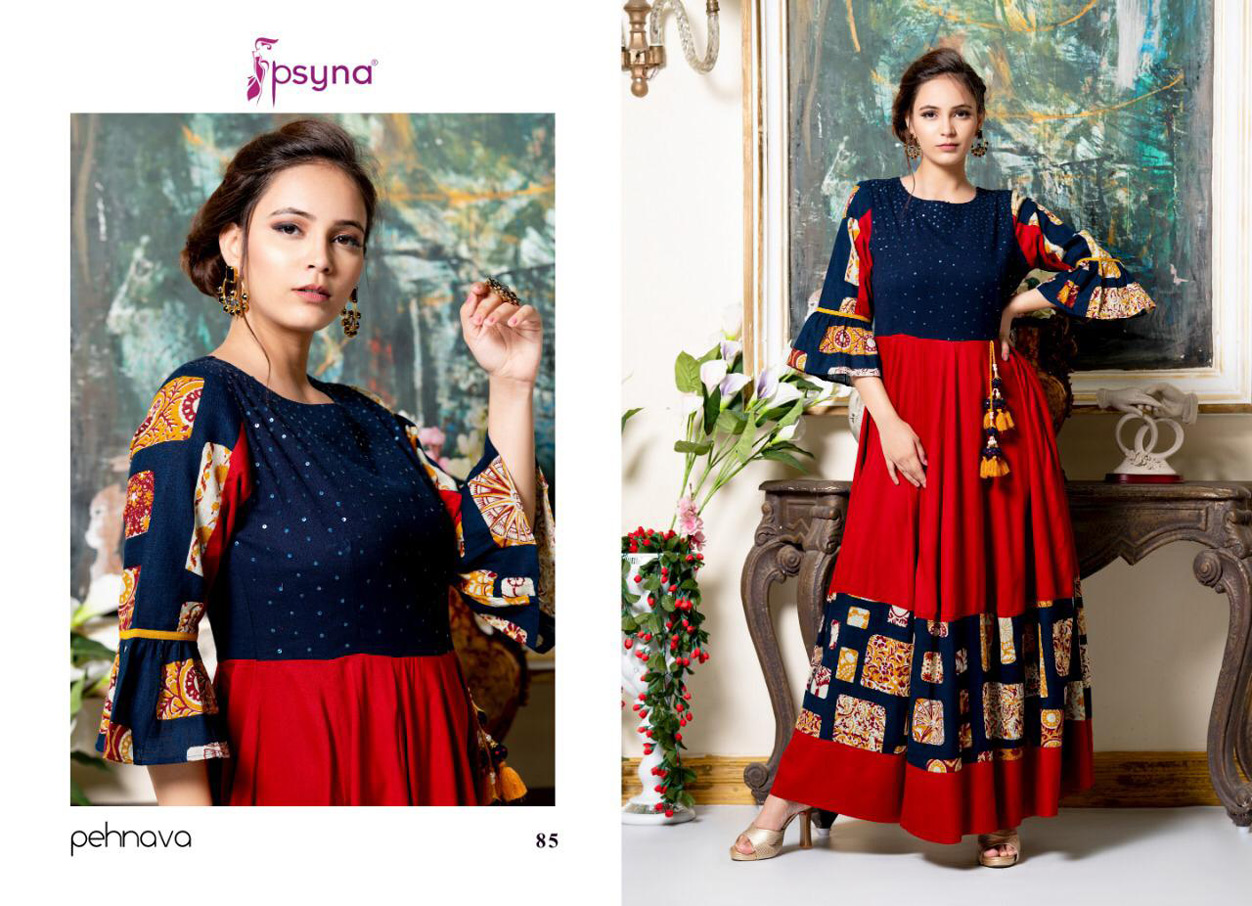 Pehnava Vol-8 Psyna Launch Rayon Cotton Gown Pehnava Vol-8 Psyna Launch Rayon Cotton Gown